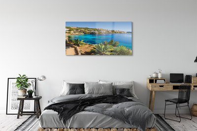 akrylový obraz Španělsko pobřeží moře město