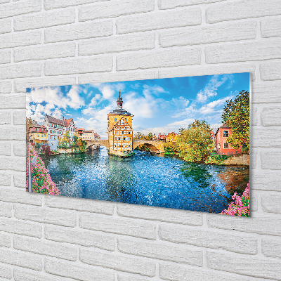 akrylový obraz Německo staré město říční mosty