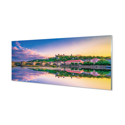 akrylový obraz řeka Německo Sunset