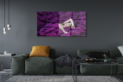 akrylový obraz Žena purple