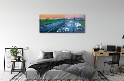 akrylový obraz Car silnice nebe
