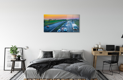 akrylový obraz Car silnice nebe