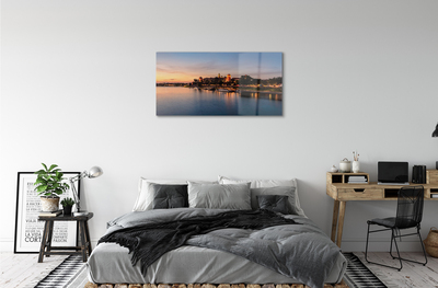 akrylový obraz Krakow Sunset řeky lock