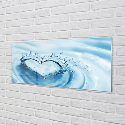 akrylový obraz Vodní kapky srdce