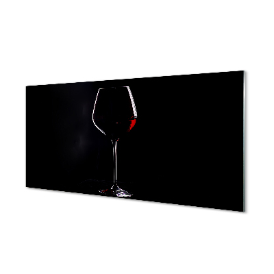 akrylový obraz Černé pozadí se sklenkou vína