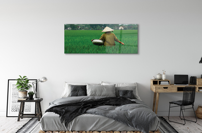 akrylový obraz člověče tráva
