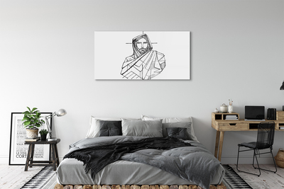 akrylový obraz Ježíš výkres