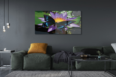 akrylový obraz motýl květina