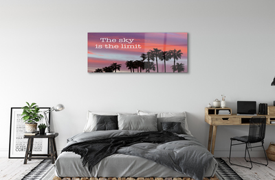 akrylový obraz Palm západu slunce