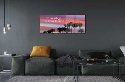 akrylový obraz Palm západu slunce
