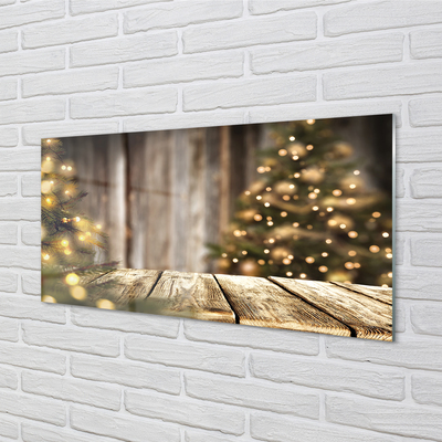 akrylový obraz Desky vánoční stromky