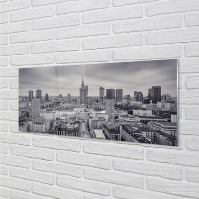 akrylový obraz Varšava mrakodrapy panorama