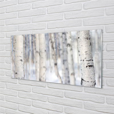 akrylový obraz Stromy v zimě sníh