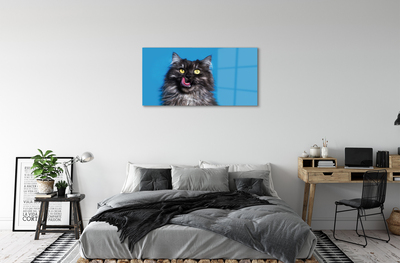 akrylový obraz Oblizujący kočka