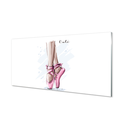 akrylový obraz růžové baletní boty