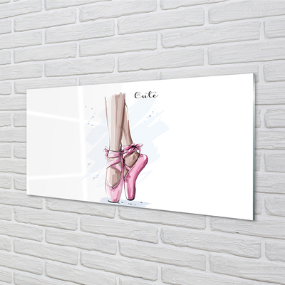 akrylový obraz růžové baletní boty