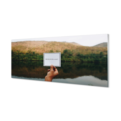 akrylový obraz Panorama ruční písmo