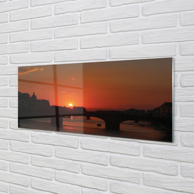 akrylový obraz Itálie řeka západu slunce