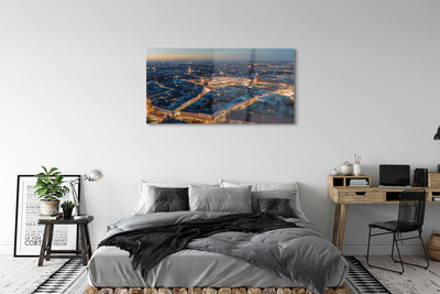 akrylový obraz Krakov noční panorama