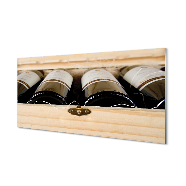 akrylový obraz Láhve vína v krabici