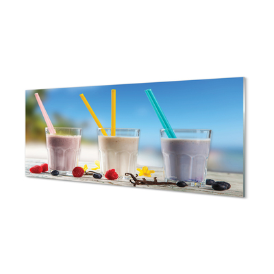 akrylový obraz Cocktail sklo barevné brčka