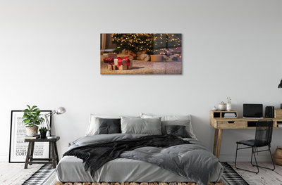 akrylový obraz Dary vánoční strom