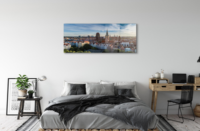 akrylový obraz Gdańsk Panorama kostel