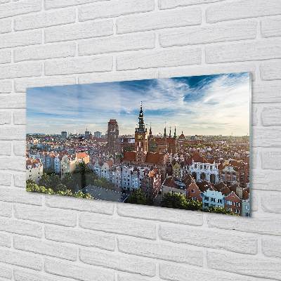 akrylový obraz Gdańsk Panorama kostel