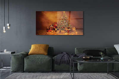 akrylový obraz Vánoční osvětlení dekorace dárky