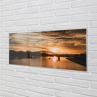 akrylový obraz Krakow river bridge sunset