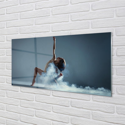 akrylový obraz Žena tančí kouř