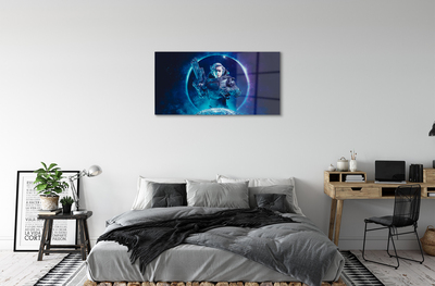 akrylový obraz Space žena moon