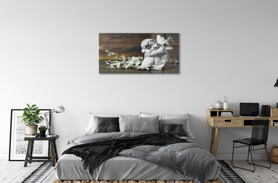 akrylový obraz Spící anděl květiny