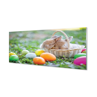akrylový obraz králíci vejce