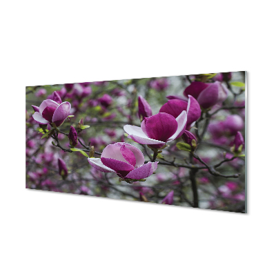 akrylový obraz fialové magnolie