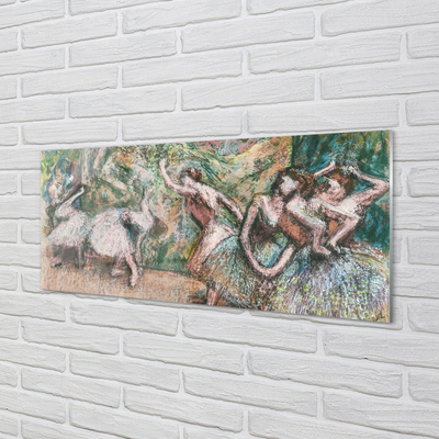 akrylový obraz Skica ženy tančí lesa