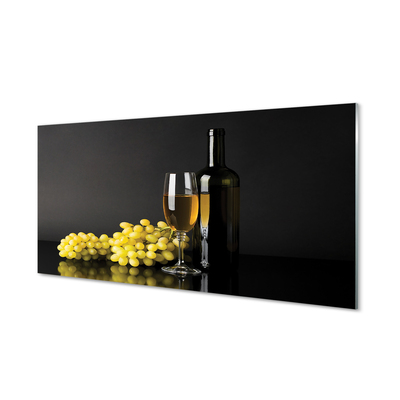 akrylový obraz Láhev vína ovoce