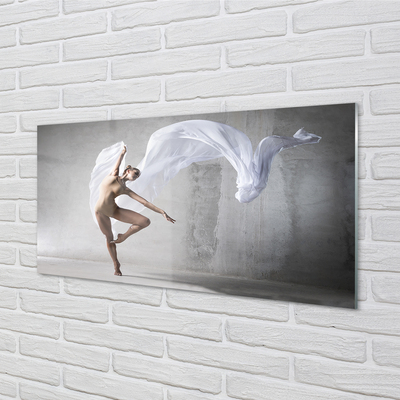 akrylový obraz Žena tančí bílý materiál