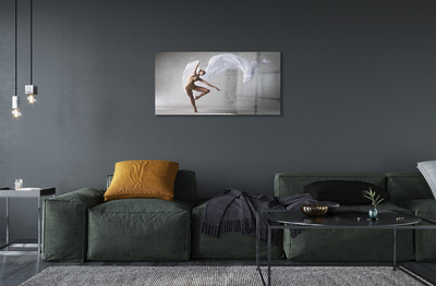 akrylový obraz Žena tančí bílý materiál