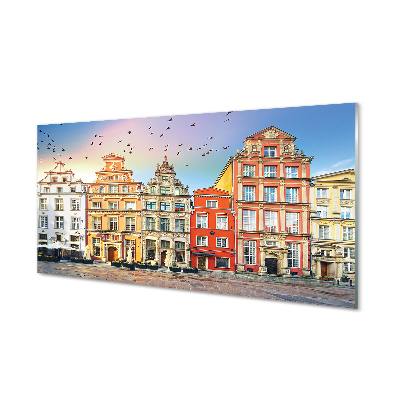 akrylový obraz Gdańsk budovy staré město