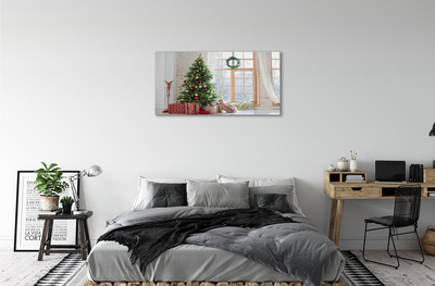 akrylový obraz vánoční dárky