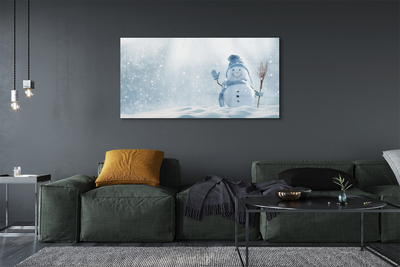 akrylový obraz sněhulák sníh