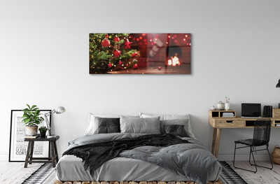 akrylový obraz Ozdoby vánoční strom dárky