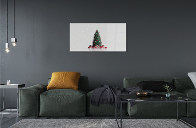 akrylový obraz Ozdoby na vánoční stromeček dárky