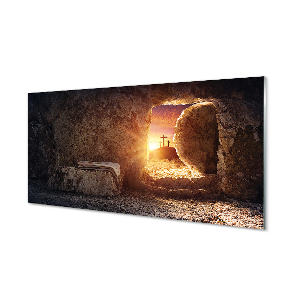 akrylový obraz Cave kříží slunce