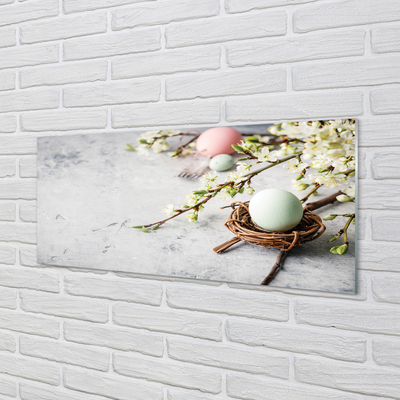 akrylový obraz květiny vejce