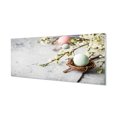 akrylový obraz květiny vejce