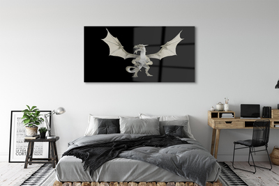 akrylový obraz bílý drak