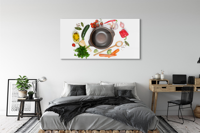 akrylový obraz Lžíce rajčata petržel
