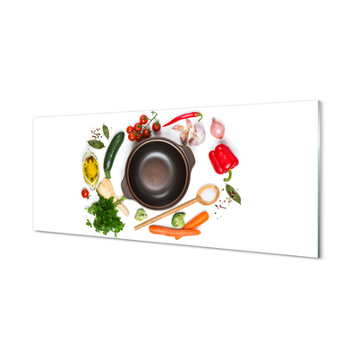 akrylový obraz Lžíce rajčata petržel